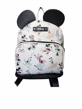 Disney White Mickey & Friends Mini Backpack